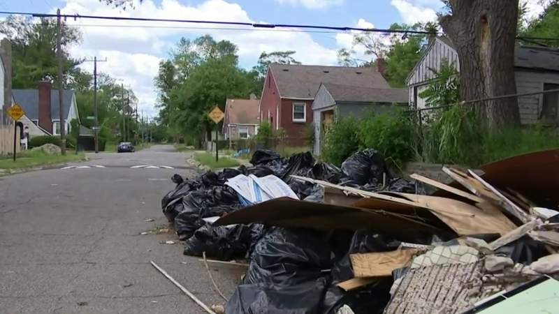 Detroit residents frustrated with illegal dumpers and the mess they leave behind