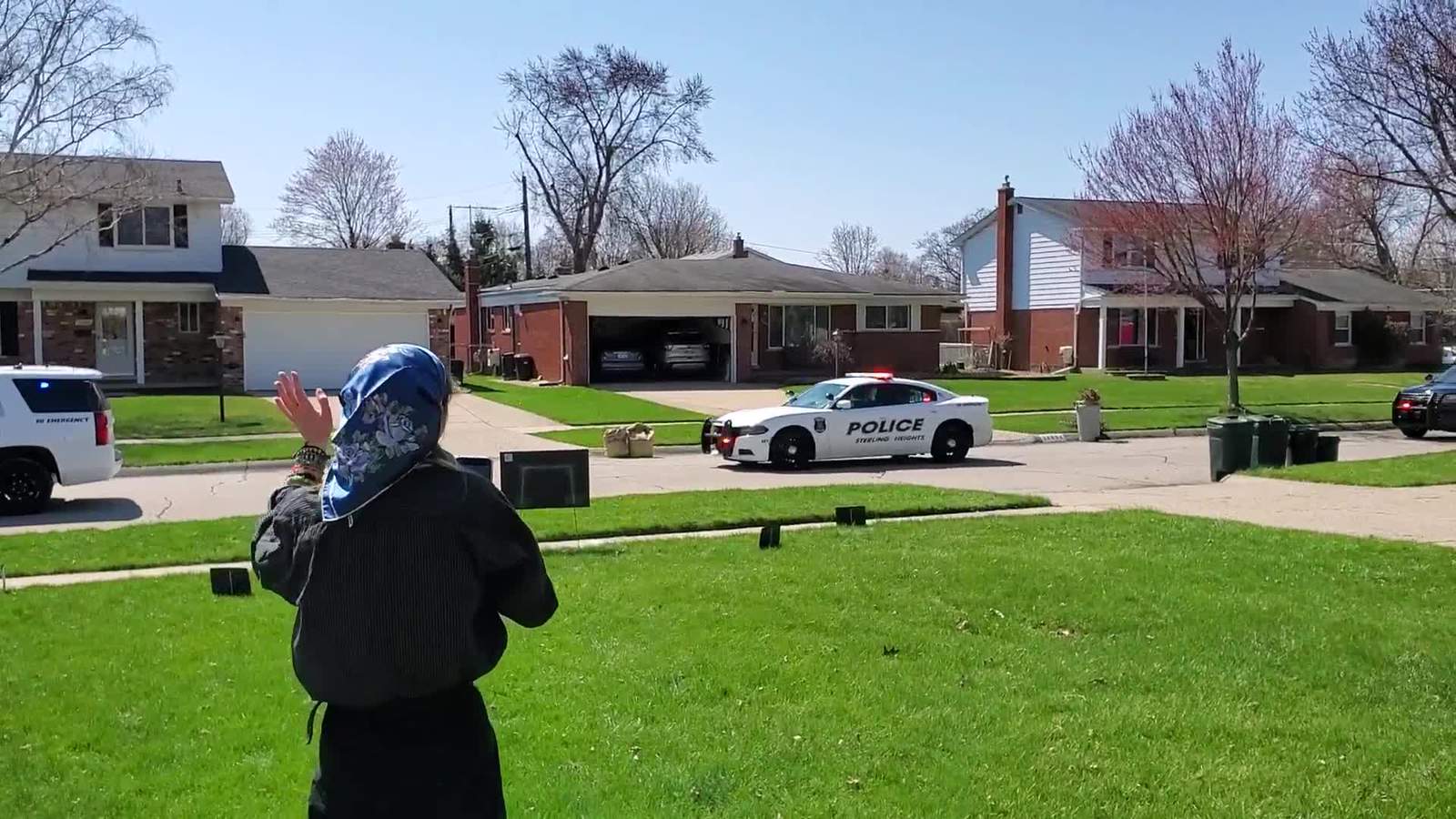 Sterling Heights police, firefighters surprise woman on her 18th birthday