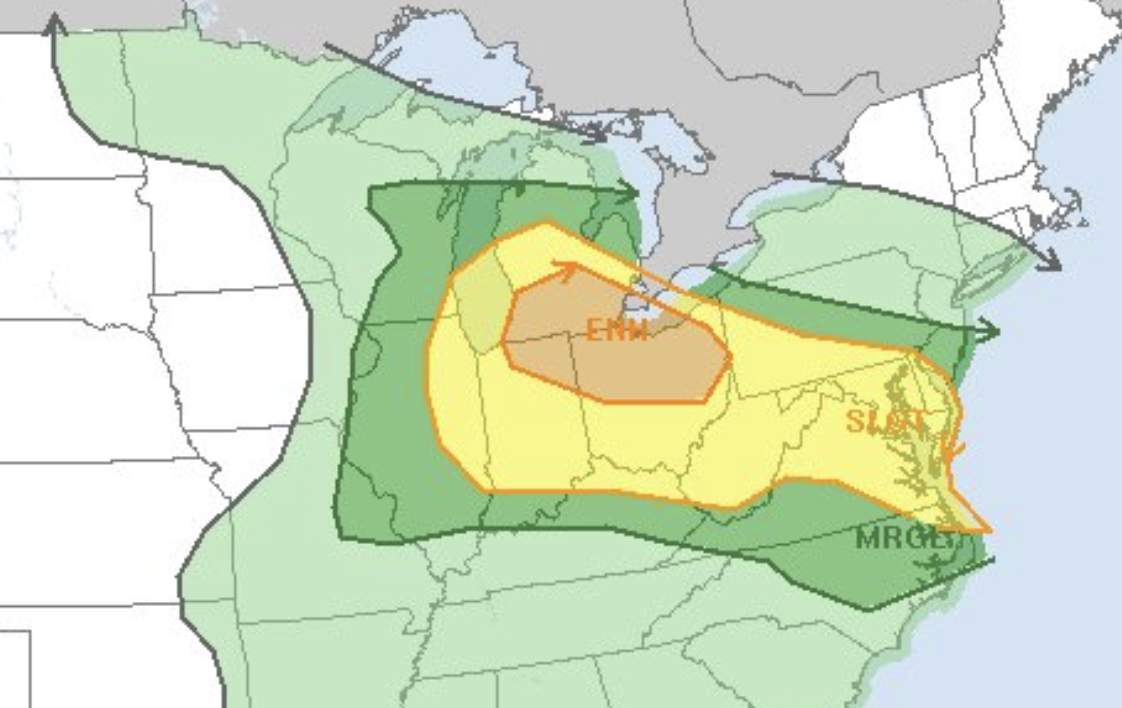 Metro Detroit Severe Weather Risk Increases Damaging Wind Hail