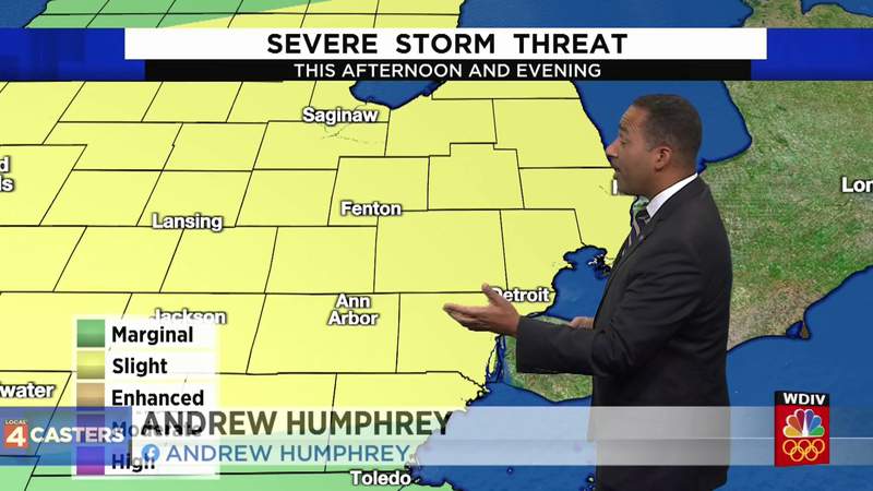 Metro Detroit weather: Severe storm threat with higher temperatures, humidity