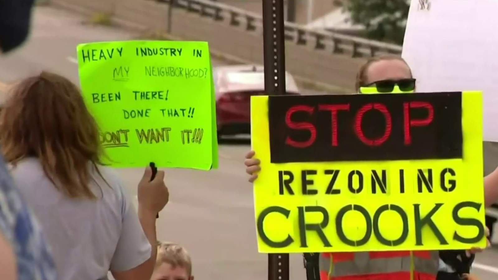 Protesters gather at Trenton City Hall to reject McLouth Steel zoning changes