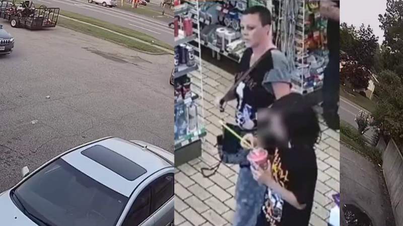 Video: Livonia police seek woman accused of slashing tire in party store parking lot