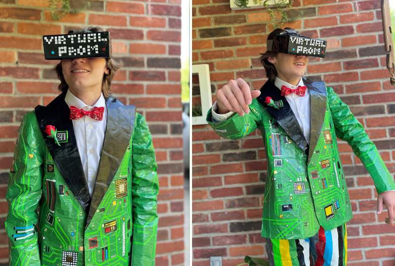 Ann Arbor teen’s duct tape tuxedo gets national attention
