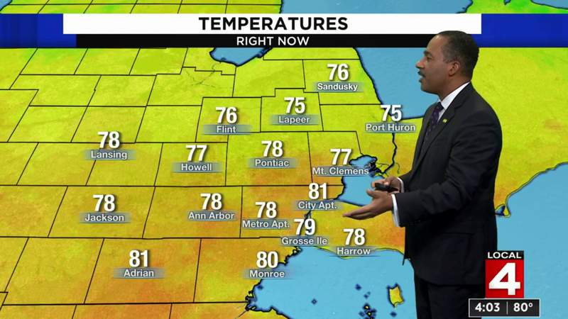 Weather: Afternoon temperatures top 80 degrees with humidity remaining low this evening