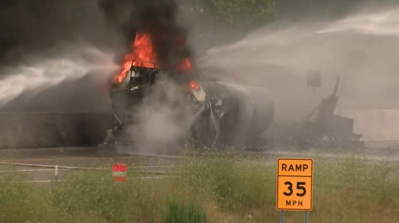 Nightside Report July 12, 2021: Tanker truck catches fire on I-75, Teen recovering after 20-foot fall from rock climbing wall at Wyandotte fair
