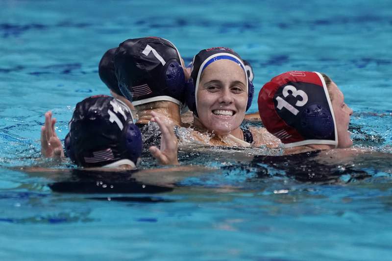 US overwhelms Spain for 3rd straight water polo gold