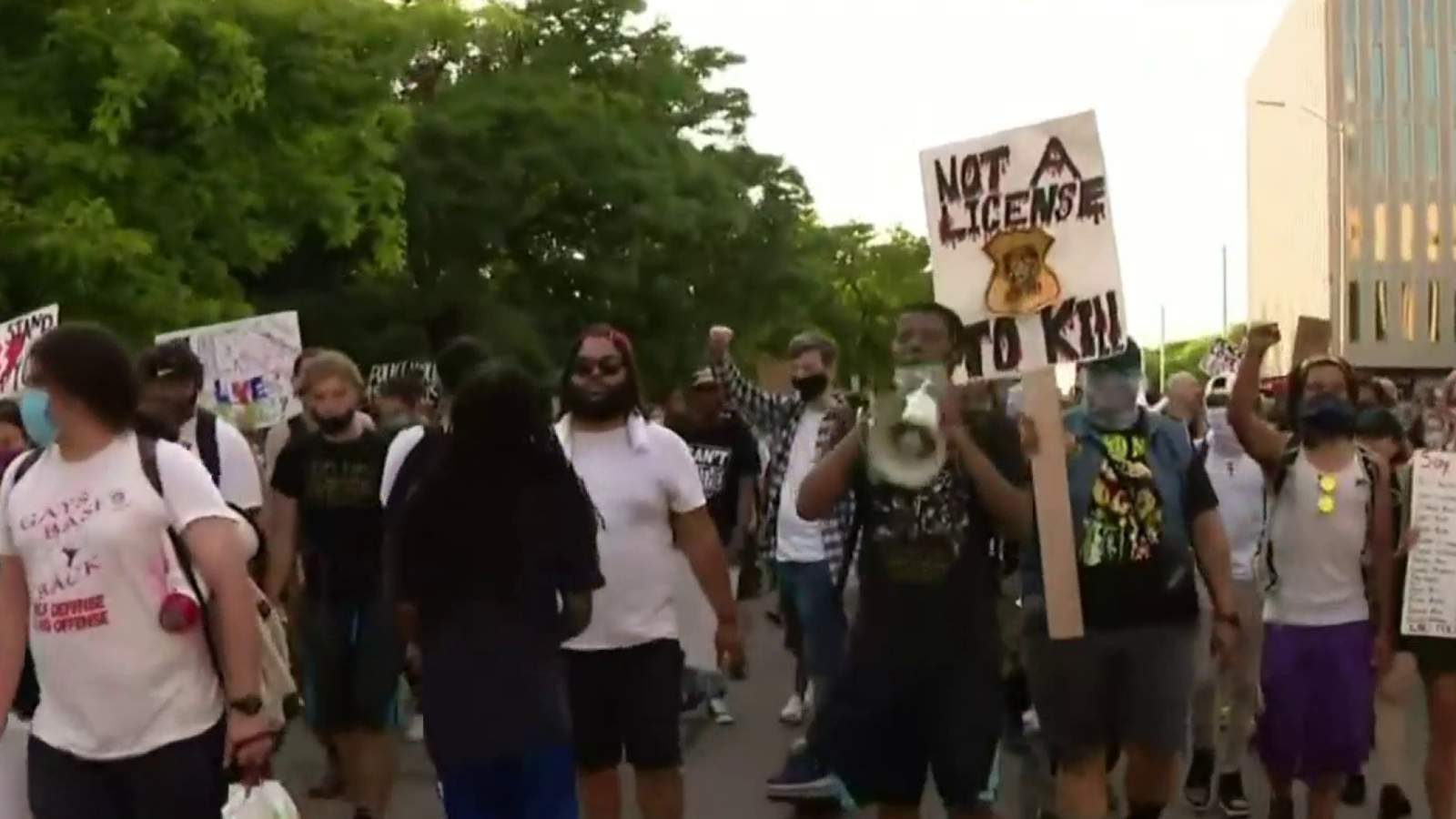 Protests against racial injustice, police brutality held in Detroit for 8th straight night