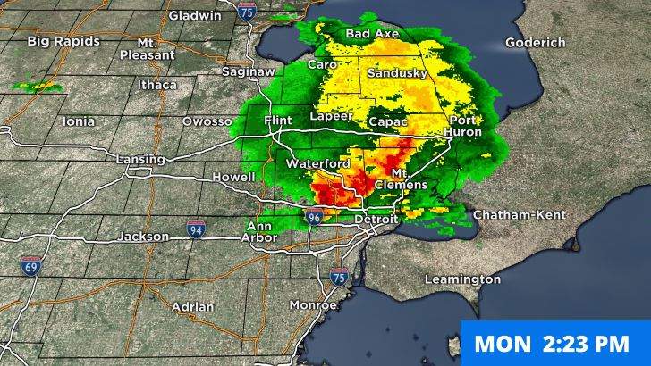 Live weather radar and alerts: Tracking severe thunderstorms in Metro Detroit