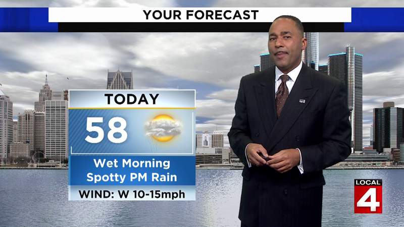Metro Detroit weather: Cool Saturday afternoon, spotty showers