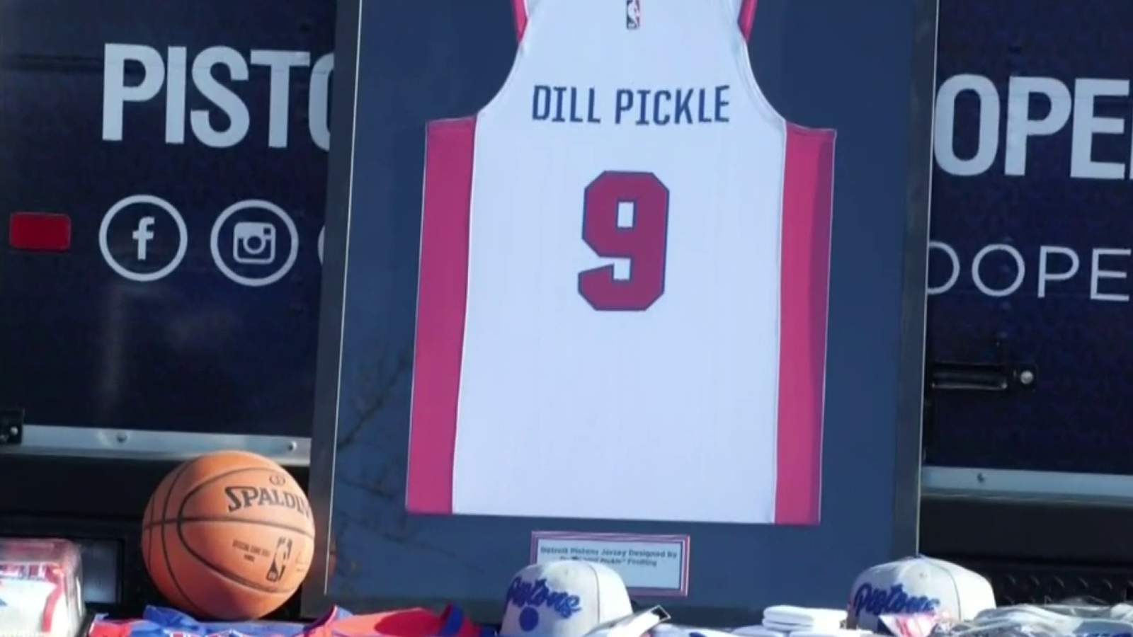 Make A Wish Foundation helps young sports fan design custom Detroit Pistons jersey