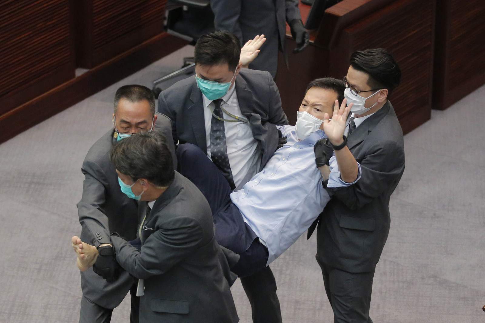 Hong Kong lawmakers arrested over disruption of legislature