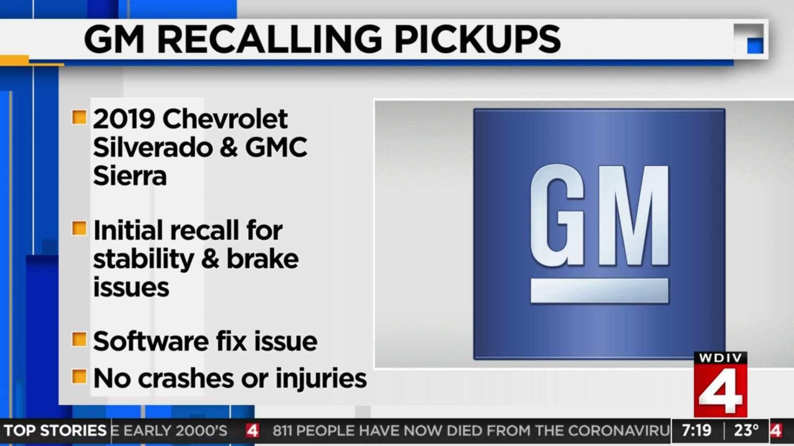 GM issues recall for its most popular brands