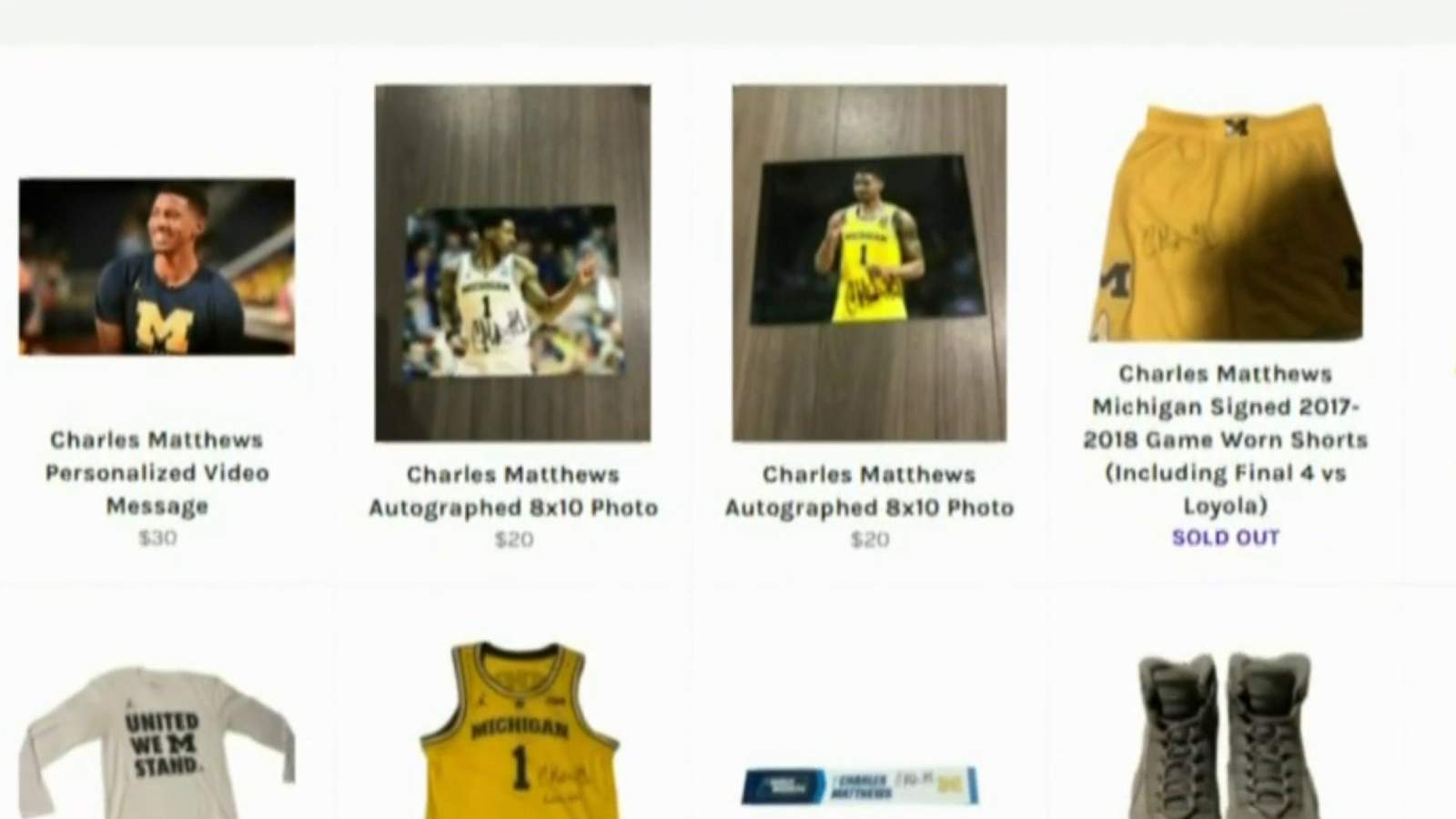 University of Michigan senior launches website for student athletes to sell memorabilia