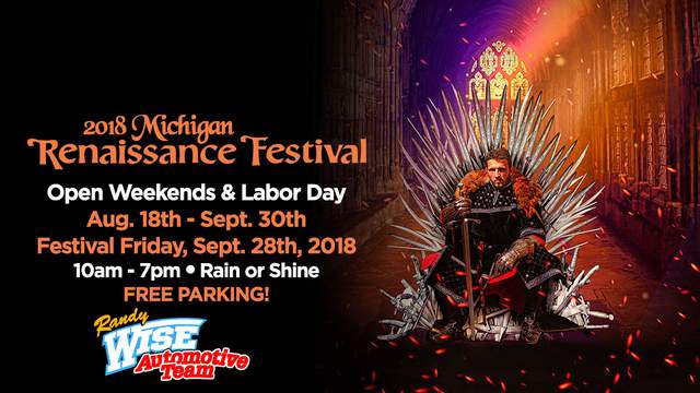 Time is running out for half-priced ticket to the 2018 Michigan Renaissance Festival