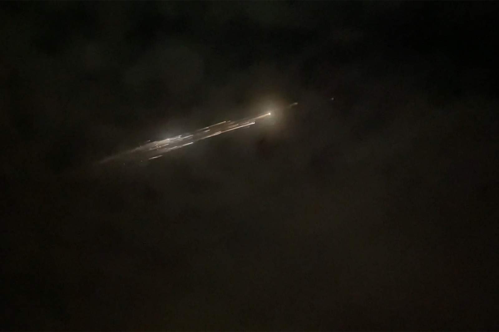 Rocket debris lights up skies over the Pacific Northwest