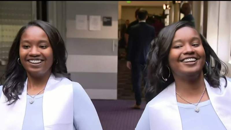 Twin sisters graduate top of their class at Mumford High School
