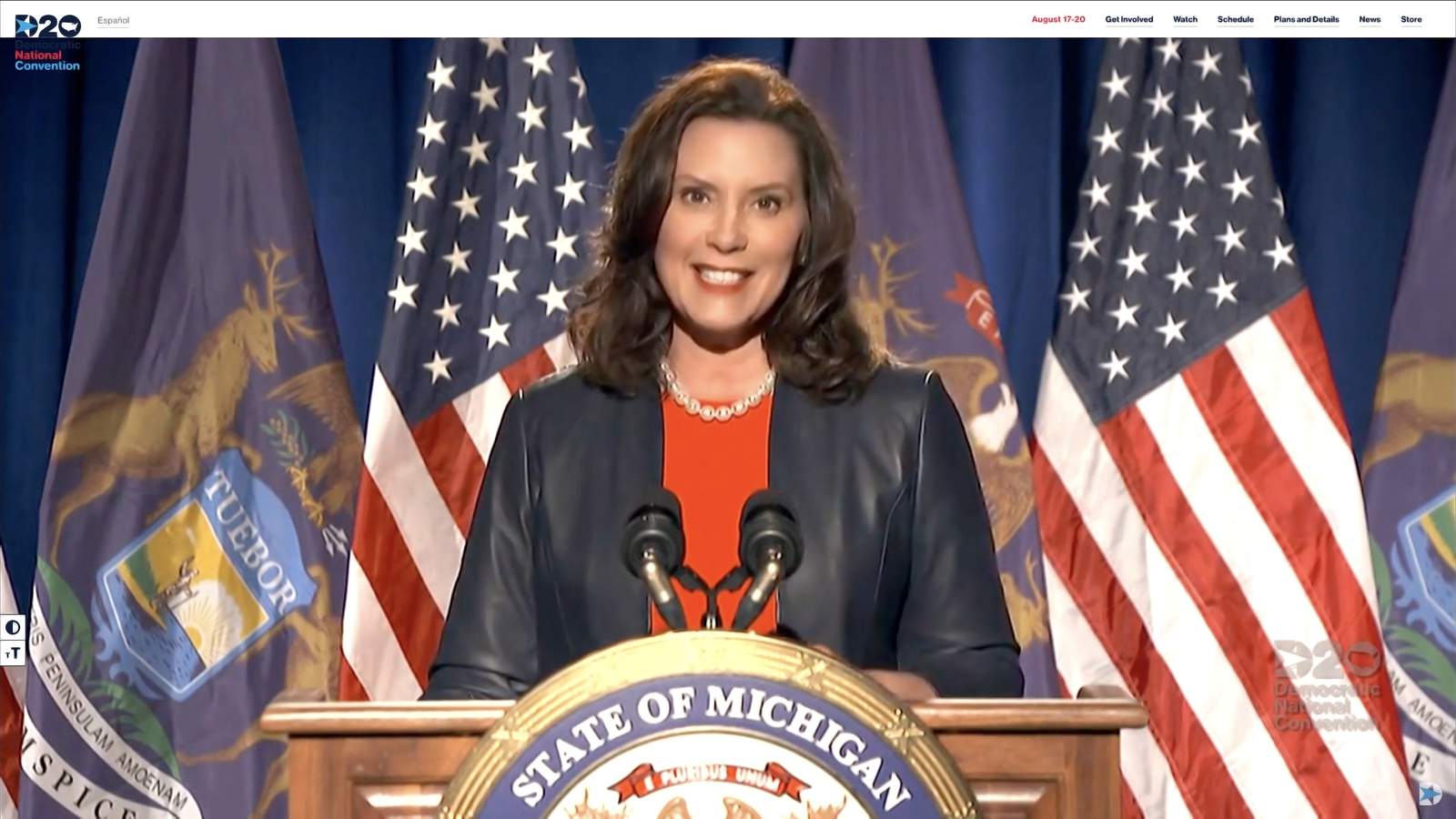 Michigan Gov. Whitmer caught mouthing expletive on DNC live feed