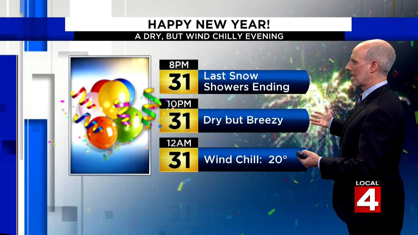 Metro Detroit weather: Scattered snow showers heading into New Year’s Eve