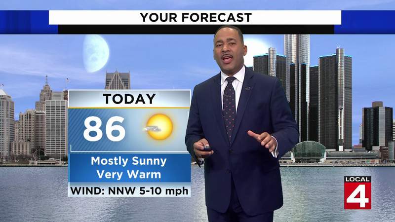 Metro Detroit weather: Becoming very warm, remaining dry and bright Sunday