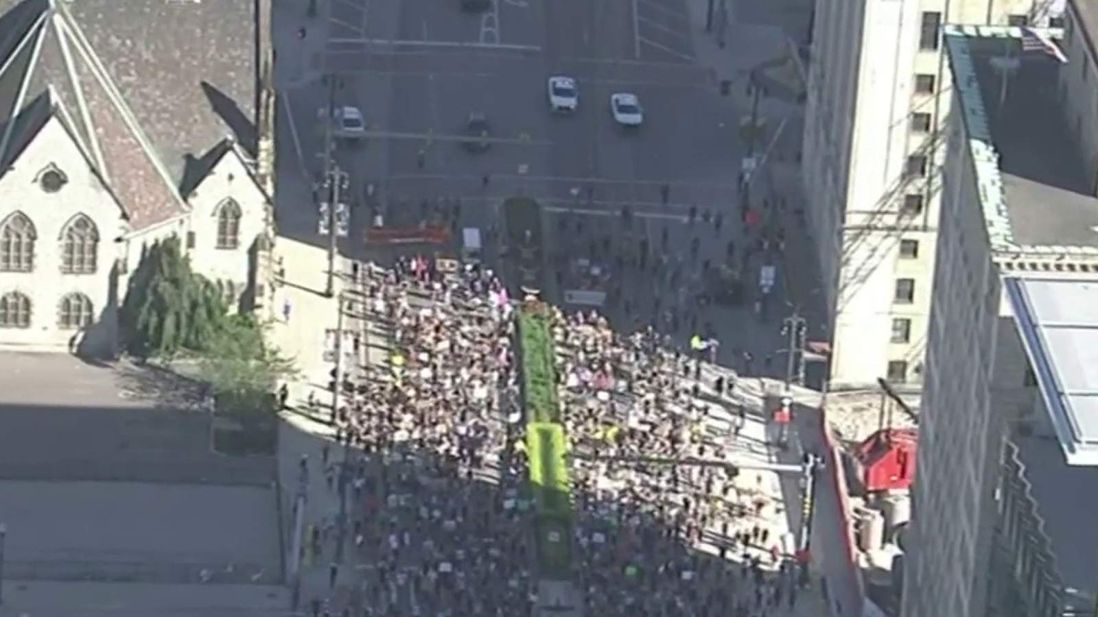 Demanding Change: Protesters march in Detroit for 11th straight night