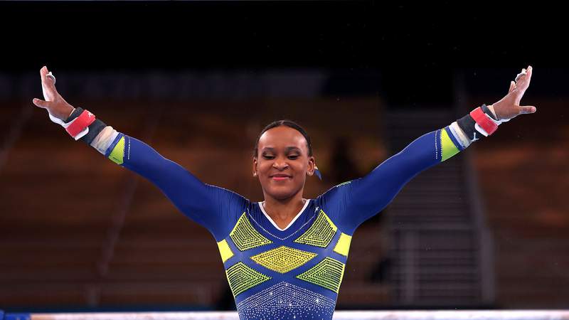 Rebeca Andadre wins silver in All-Around, Brazil's first women's gymnastics medal