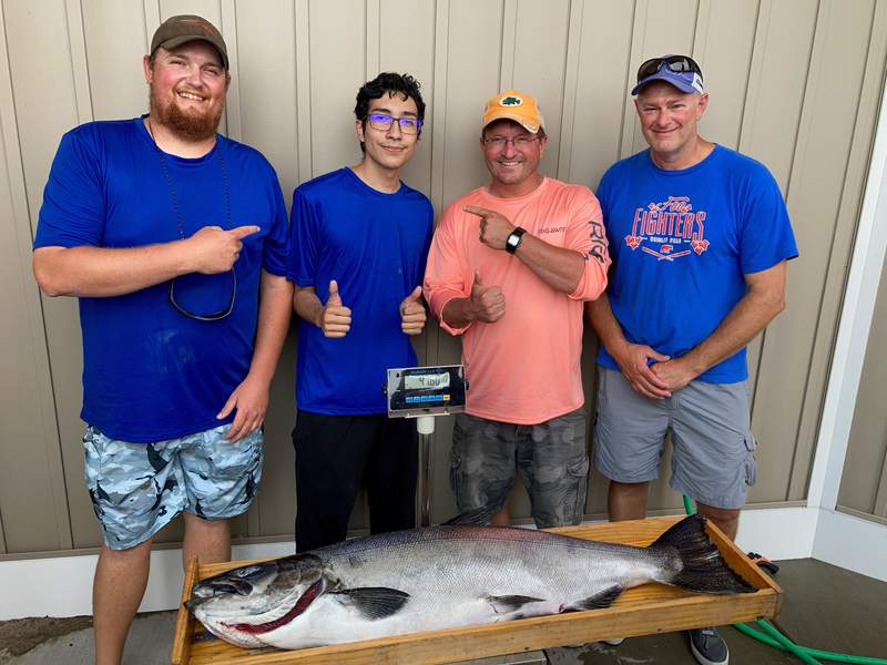 Michigan teen catches near 48-pound Chinook salmon, breaks 43-year-old state record