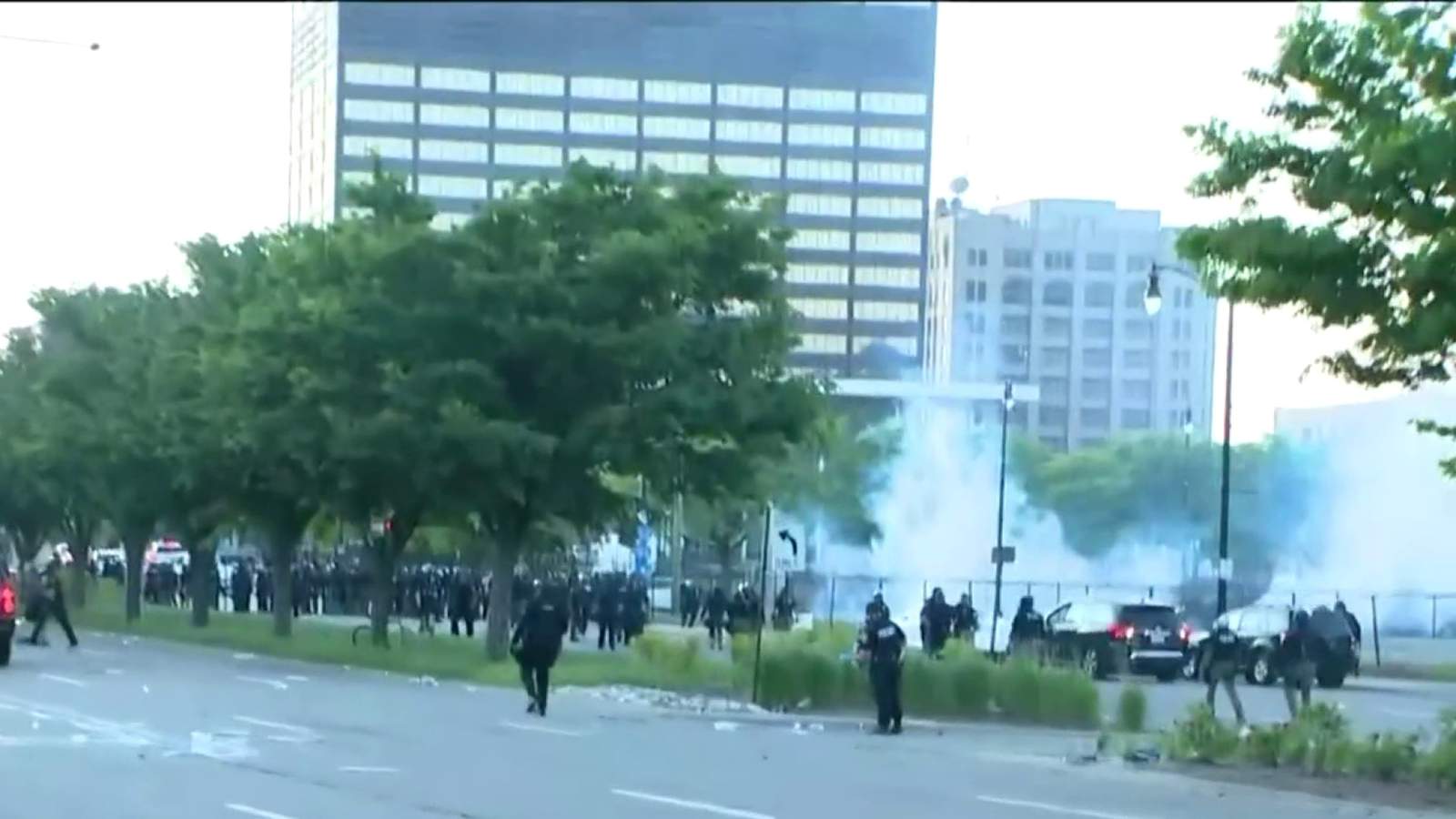 Demonstrators defy Detroit curfew amid third day of Downtown protests