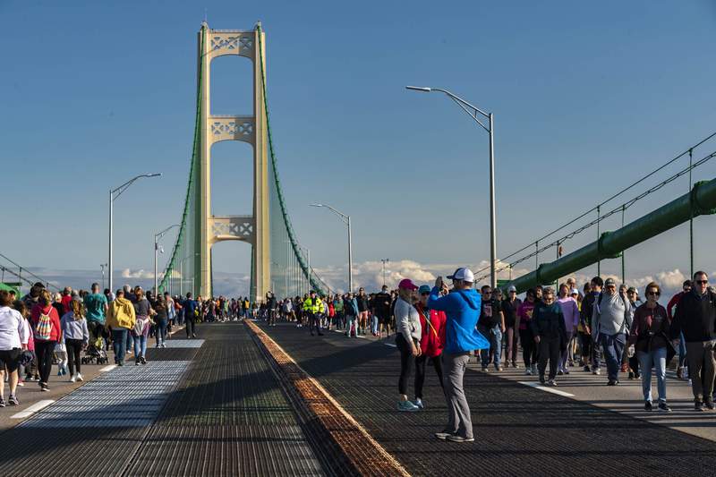Annual Mackinac Bridge Walk returns this year, draws 21,000 people