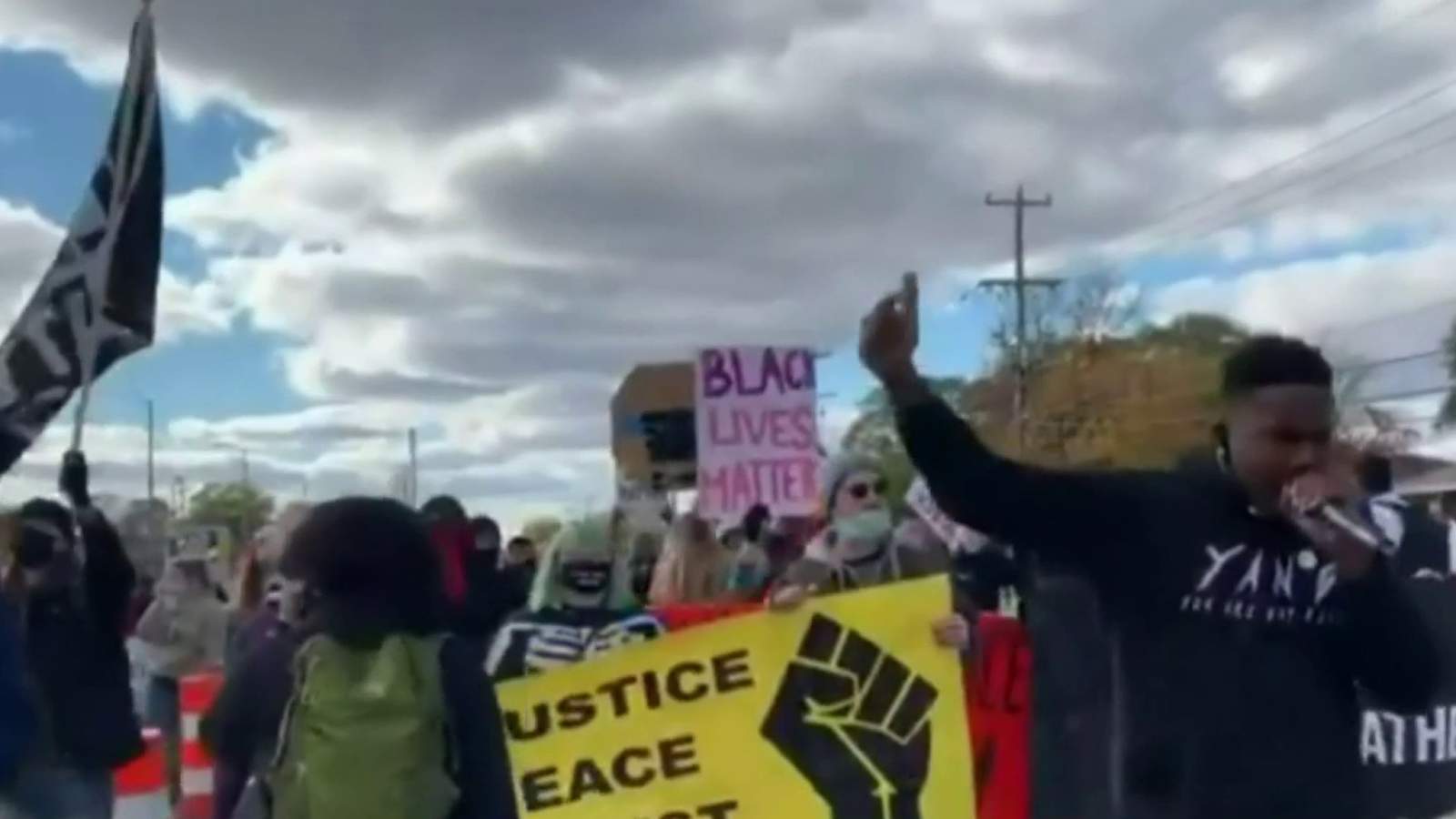 Shelby Township police arrest several people in protest march against racism, police brutality