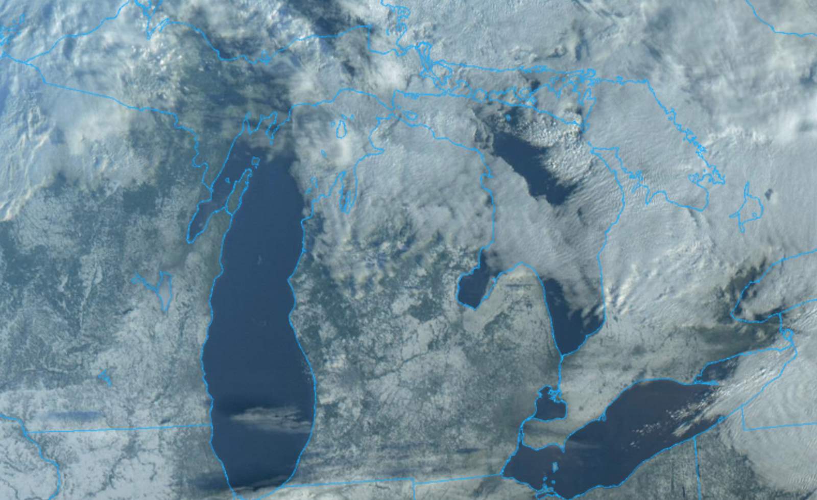 Take a moment to admire this satellite view of wintry Michigan