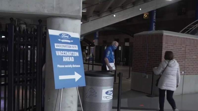 COVID mass vaccination clinic at Ford Field ends Monday