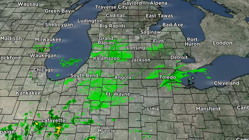 Live weather radar: On and off showers to continue throughout Sunday