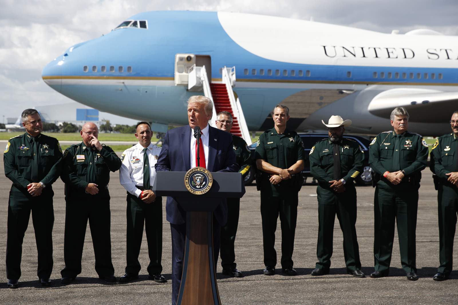 Trump visiting Florida during a pandemic, hurricane threat