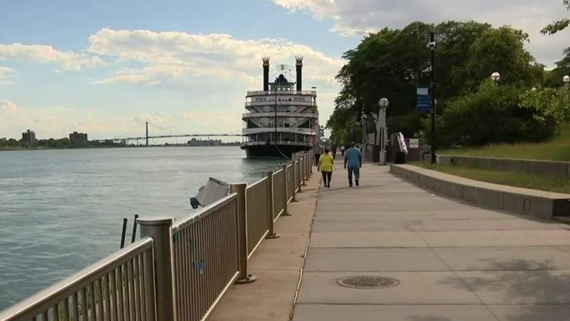 Detroit Riverfront visitors often leave trash behind and crews are struggling to keep it clean
