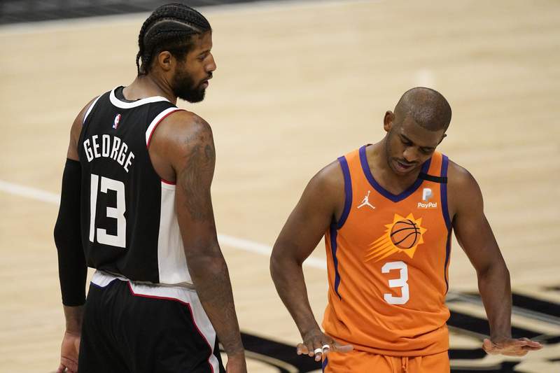 George leads Clippers over Paul and Suns, 106-92 in Game 3