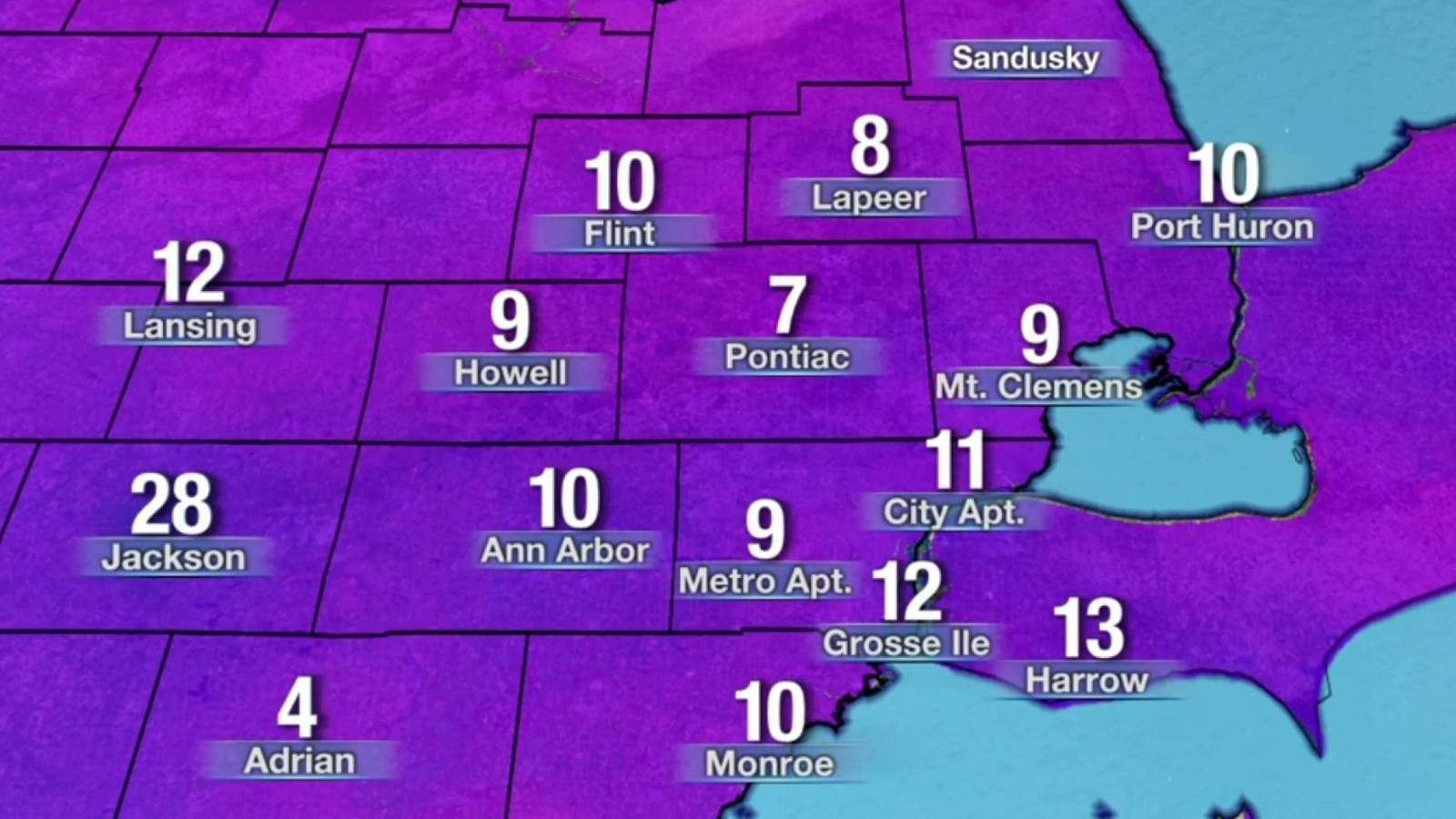 Metro Detroit weather: Cold with some sun and a few flurries Sunday