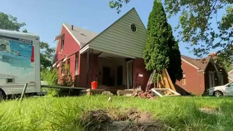 Grandmother moving out after vehicle crashes into her Detroit home