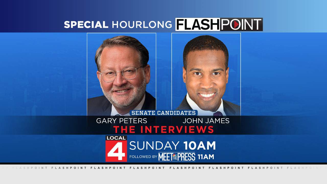 Hour-long ‘Flashpoint’ Sunday with U.S. Senate candidates Gary Peters and John James
