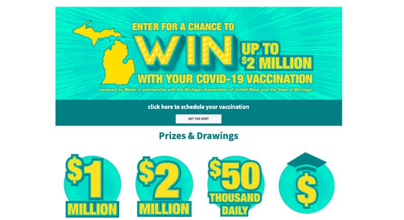 Here’s the link, phone number to register for Michigan’s COVID vaccine sweepstakes