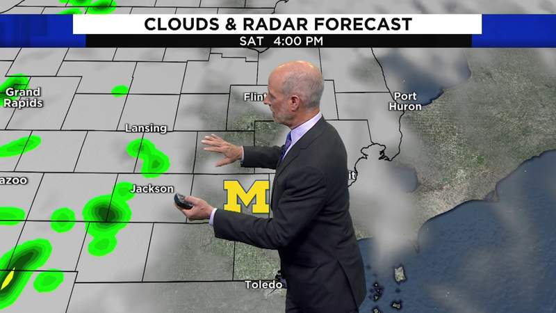 Metro Detroit weather: Pleasant Saturday with increasing clouds, chance of rain