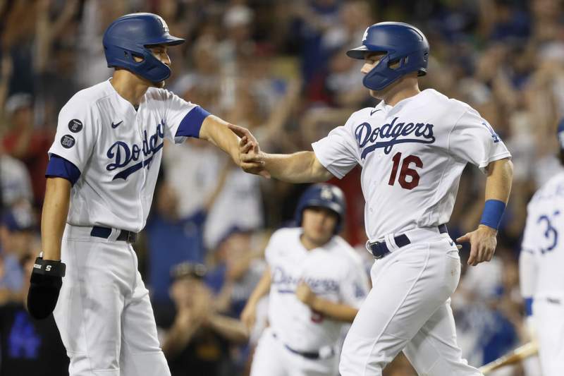 Taylor's 2-run double in 8th sends Dodgers past Angels 5-3