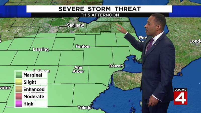 Metro Detroit weather: Marginal risk of strong, severe storms on Juneteenth holiday