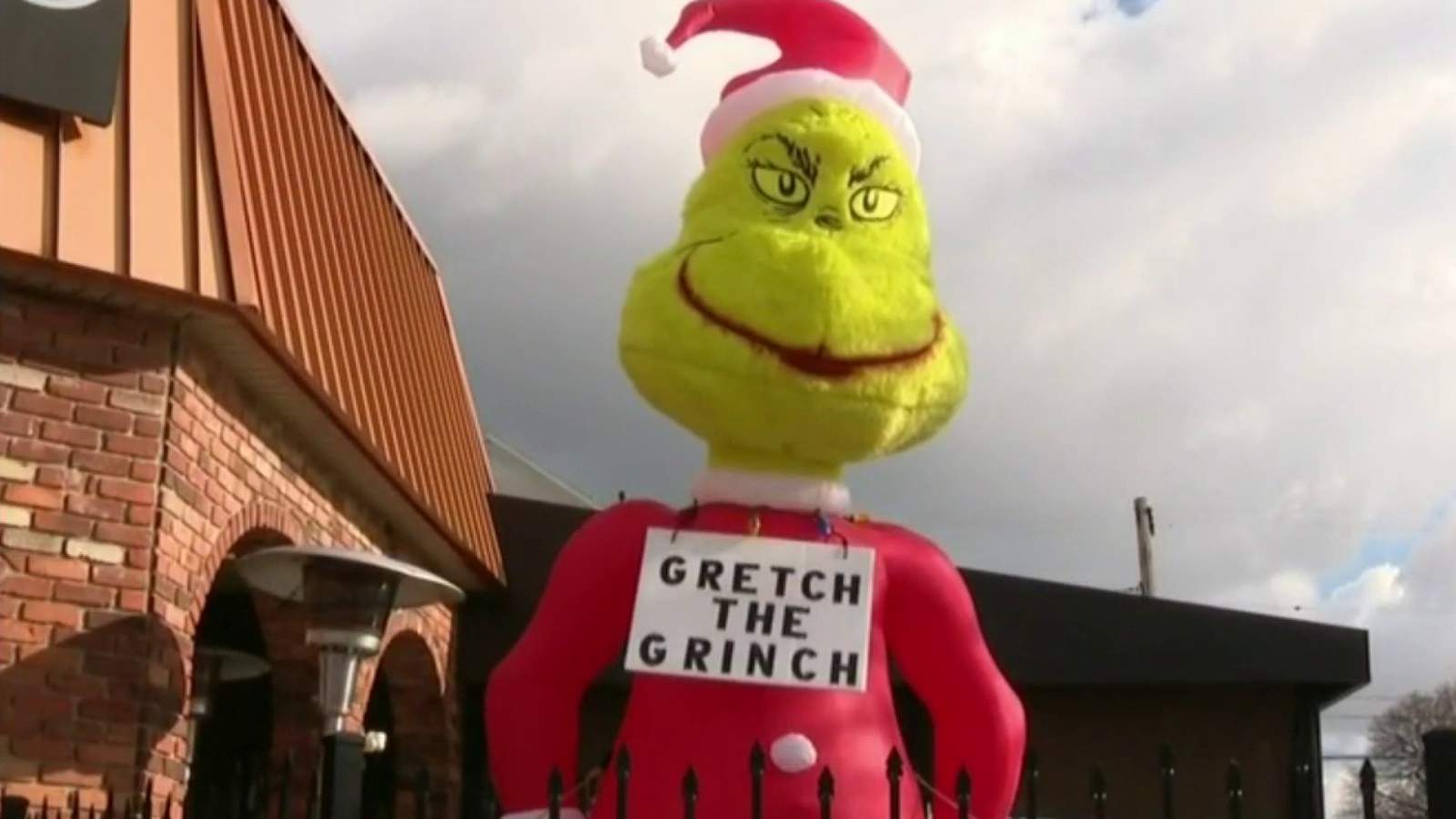 Christmas inflatable ‘Gretch the Grinch’ at Trenton restaurant causes controversy