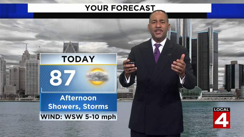 Metro Detroit weather: Heating up with afternoon and evening storms possible