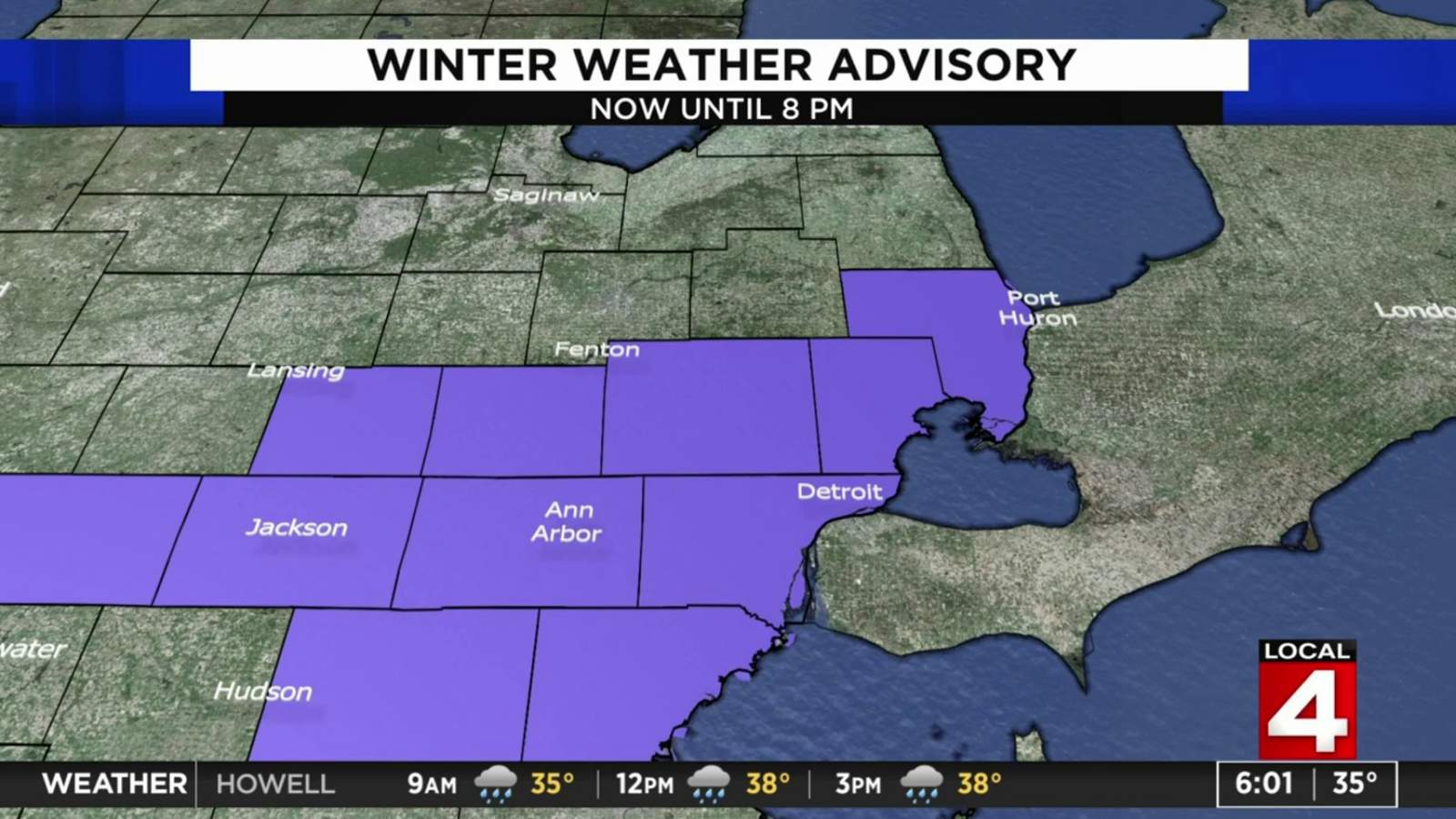 Winter weather advisory issued for Metro Detroit, counties outside region