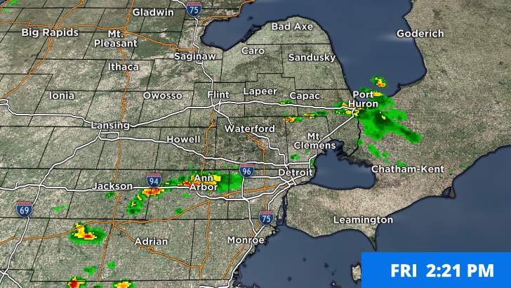 Severe thunderstorm warning issued for Washtenaw County