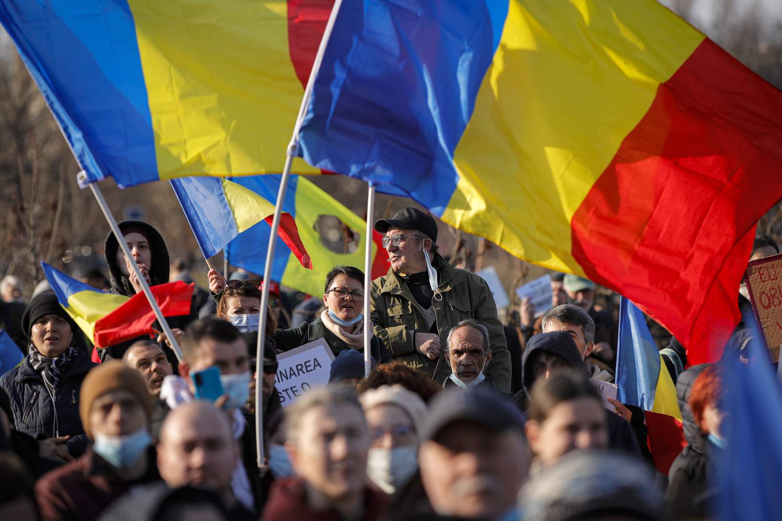 3,000 at Romania anti-vaccination protest amid COVID-19 rise