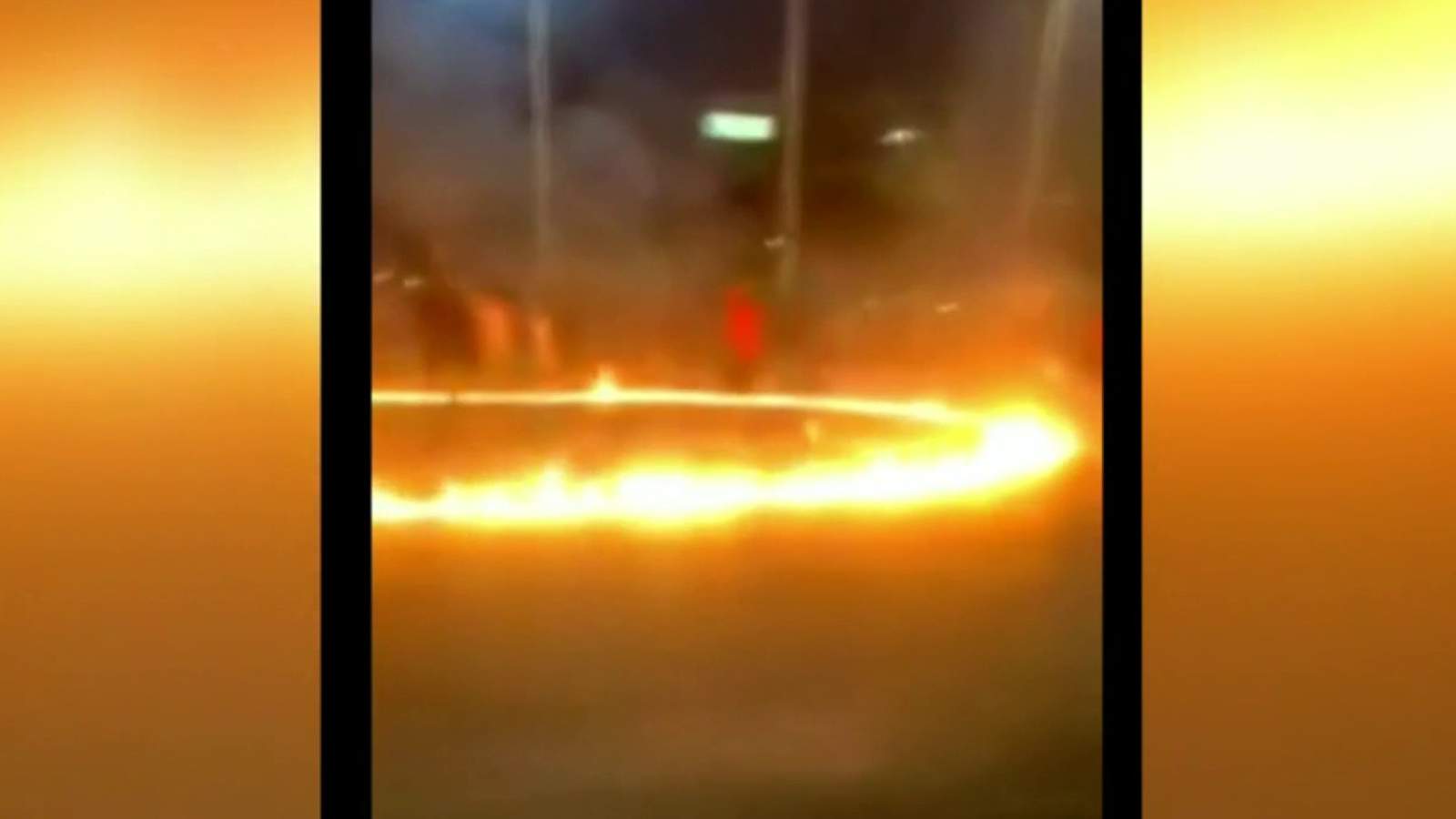 Video shows ring of fire as driver ‘drifts’ in Detroit intersection