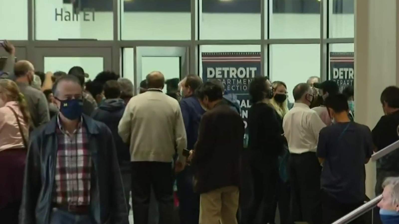 ‘Watchers’ demand access to ballot-counting process in Detroit