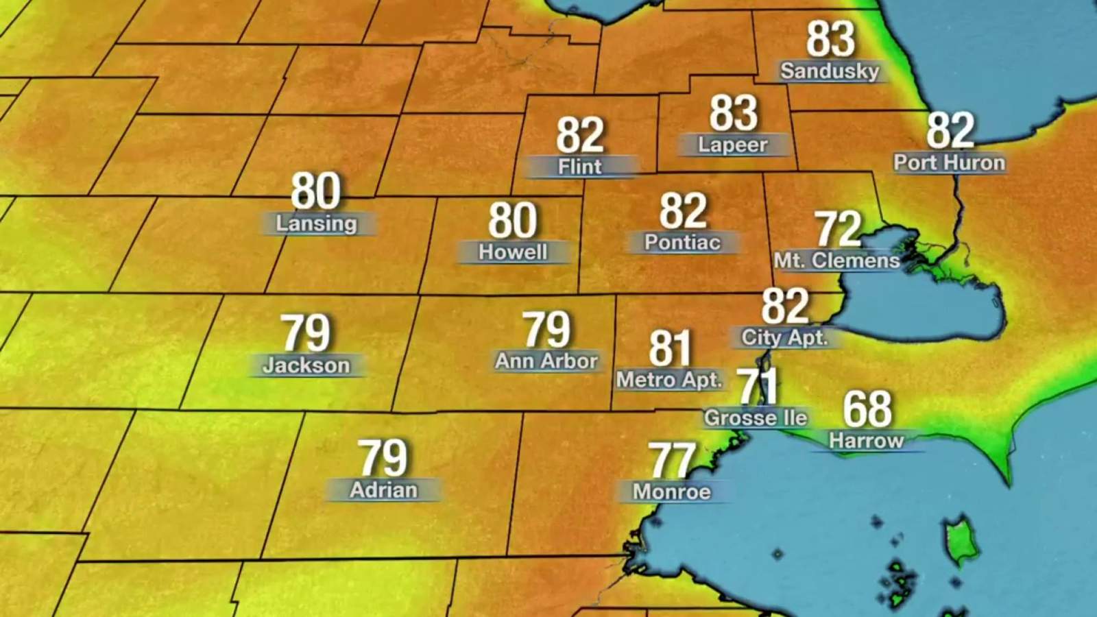 Metro Detroit weather: Humid Sunday night, hotter Memorial Day with scattered storms
